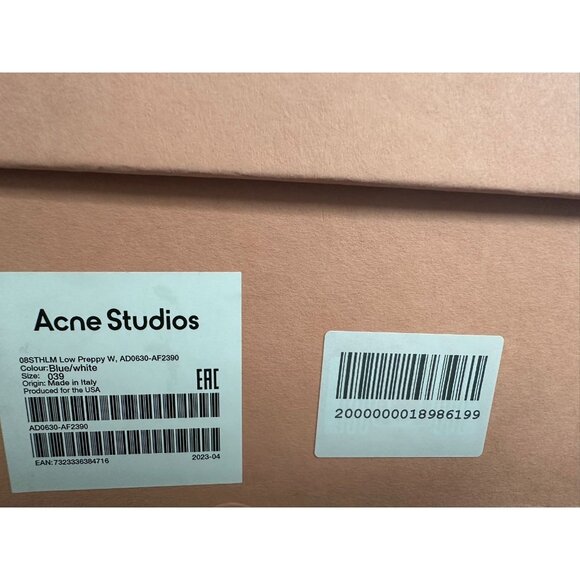 Acne Studios Low Preppy Suede Sneakers Blue Purple EU39 AD0630 - Picture 9 of 11